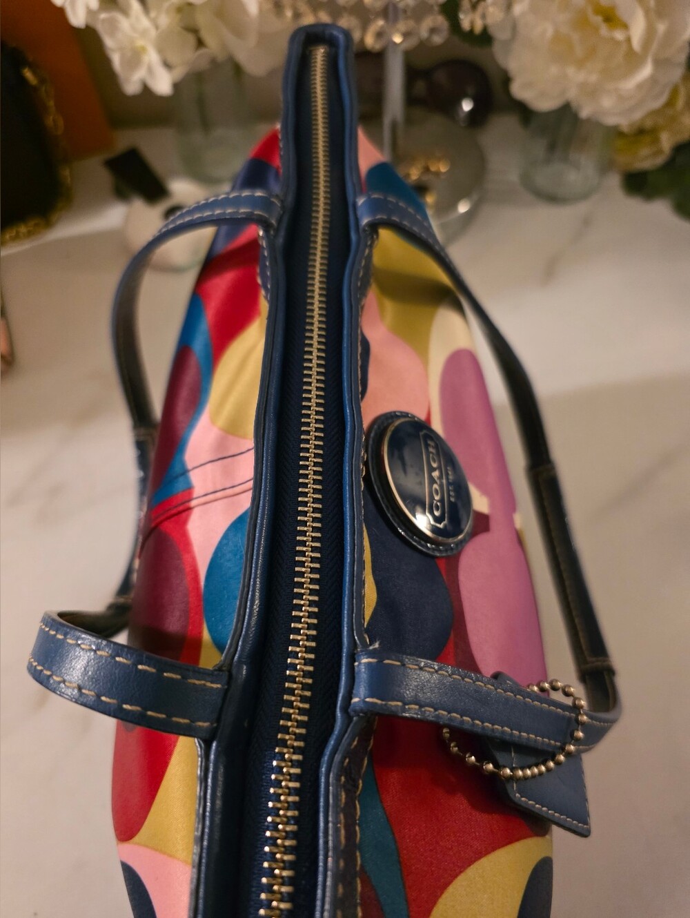 Coach Multicolor Signature Canvas Tote Bag - Picture 5 of 7